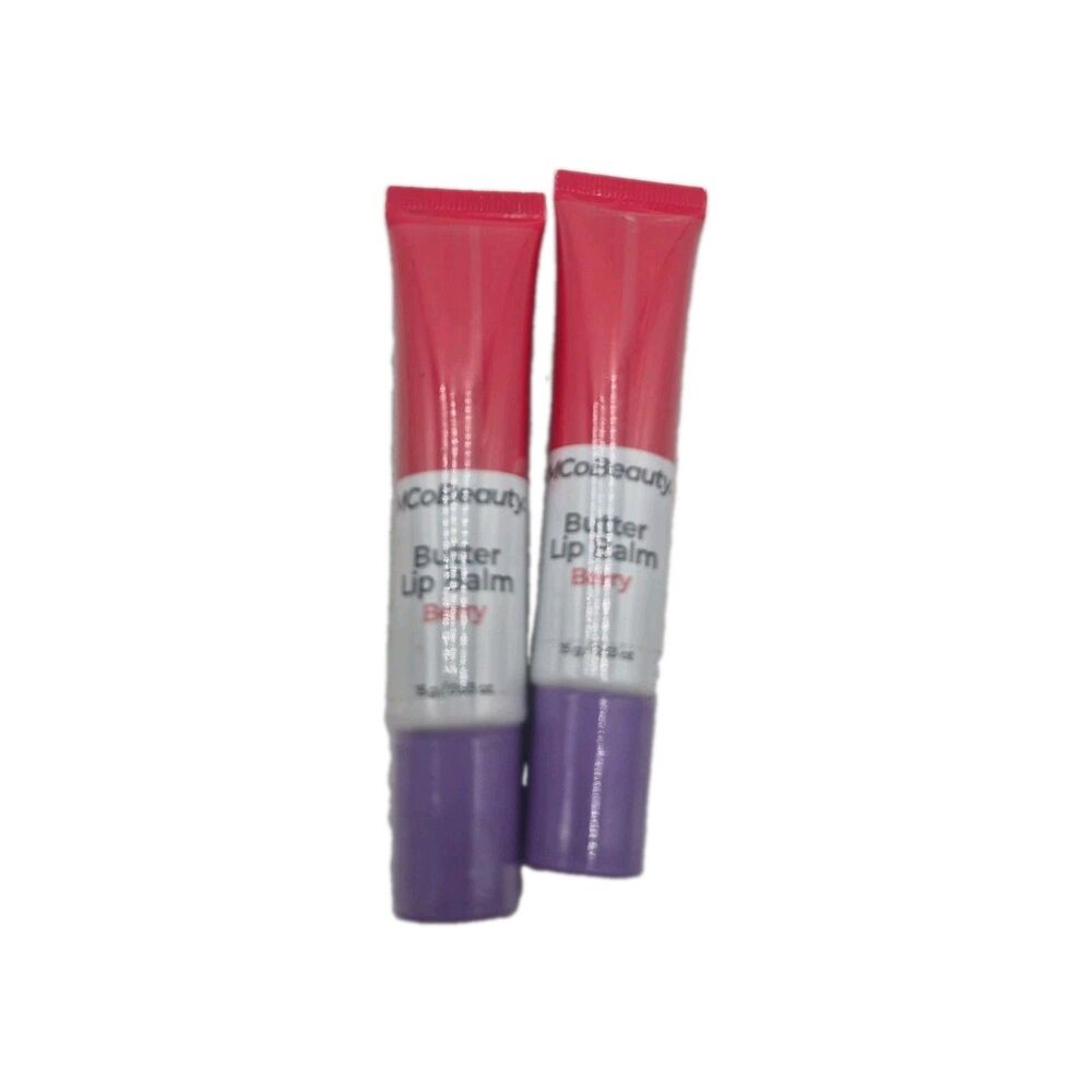 MCoBeauty Luscious Butter Lip Balm Shimmer Berry Shea Vitamin E Lot Of 2